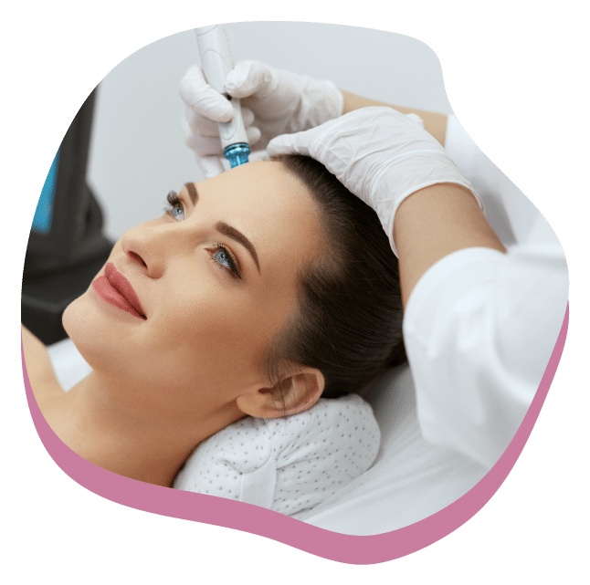 a woman lying on a bed