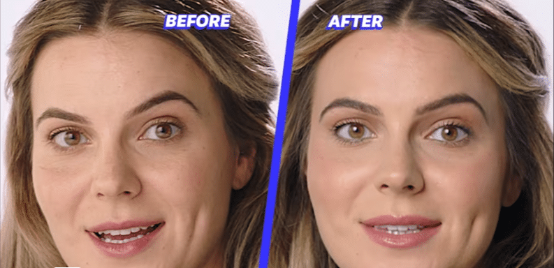 a close up of a man and woman posing for the camera