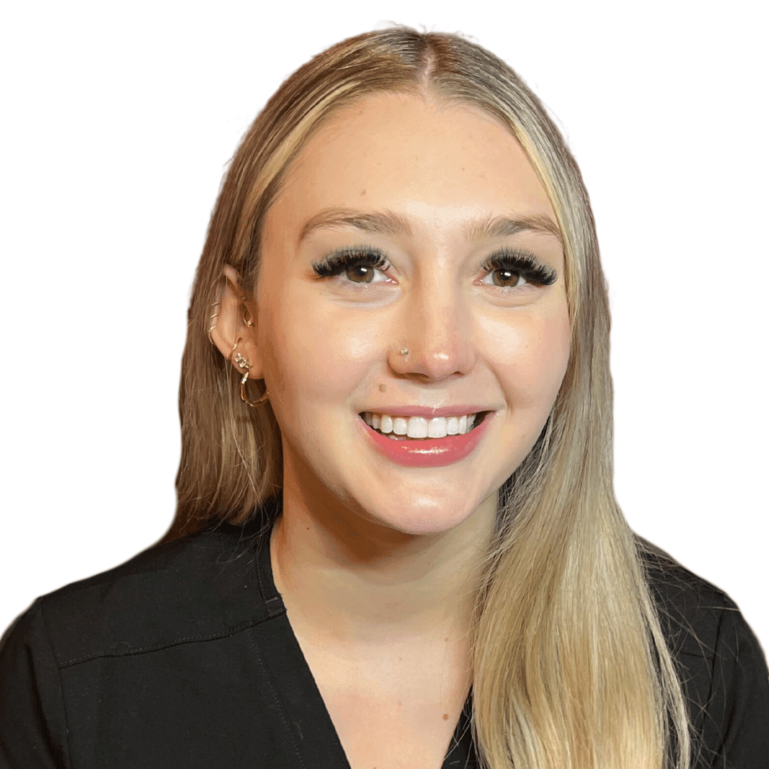 a woman smiling for the camera