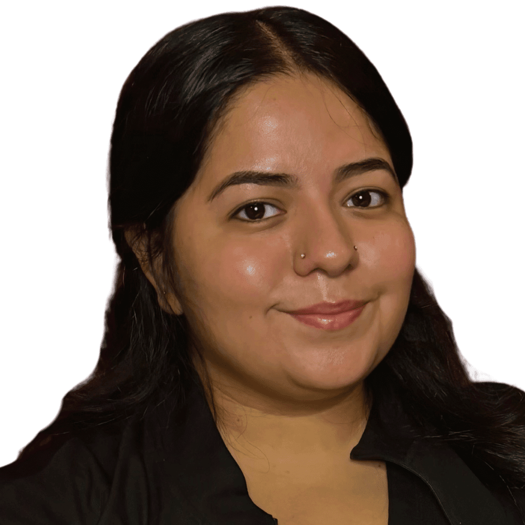 a woman smiling and posing for the camera