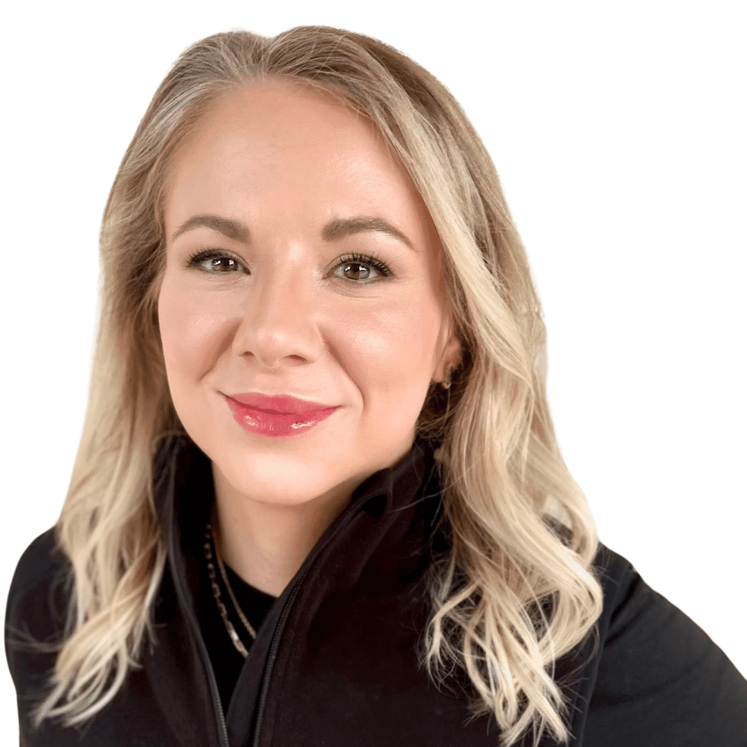 a woman smiling for the camera