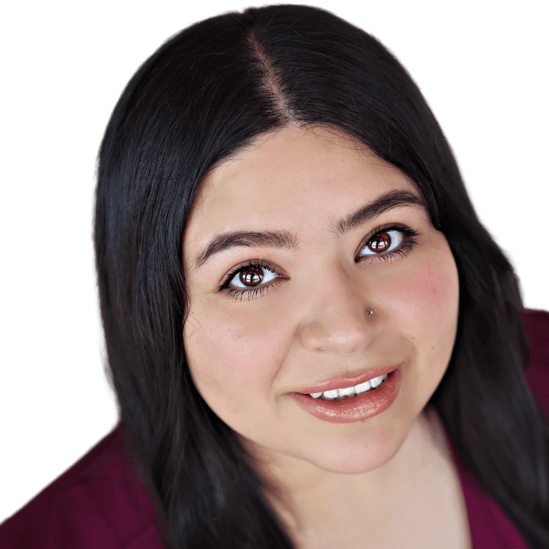 a woman smiling for the camera