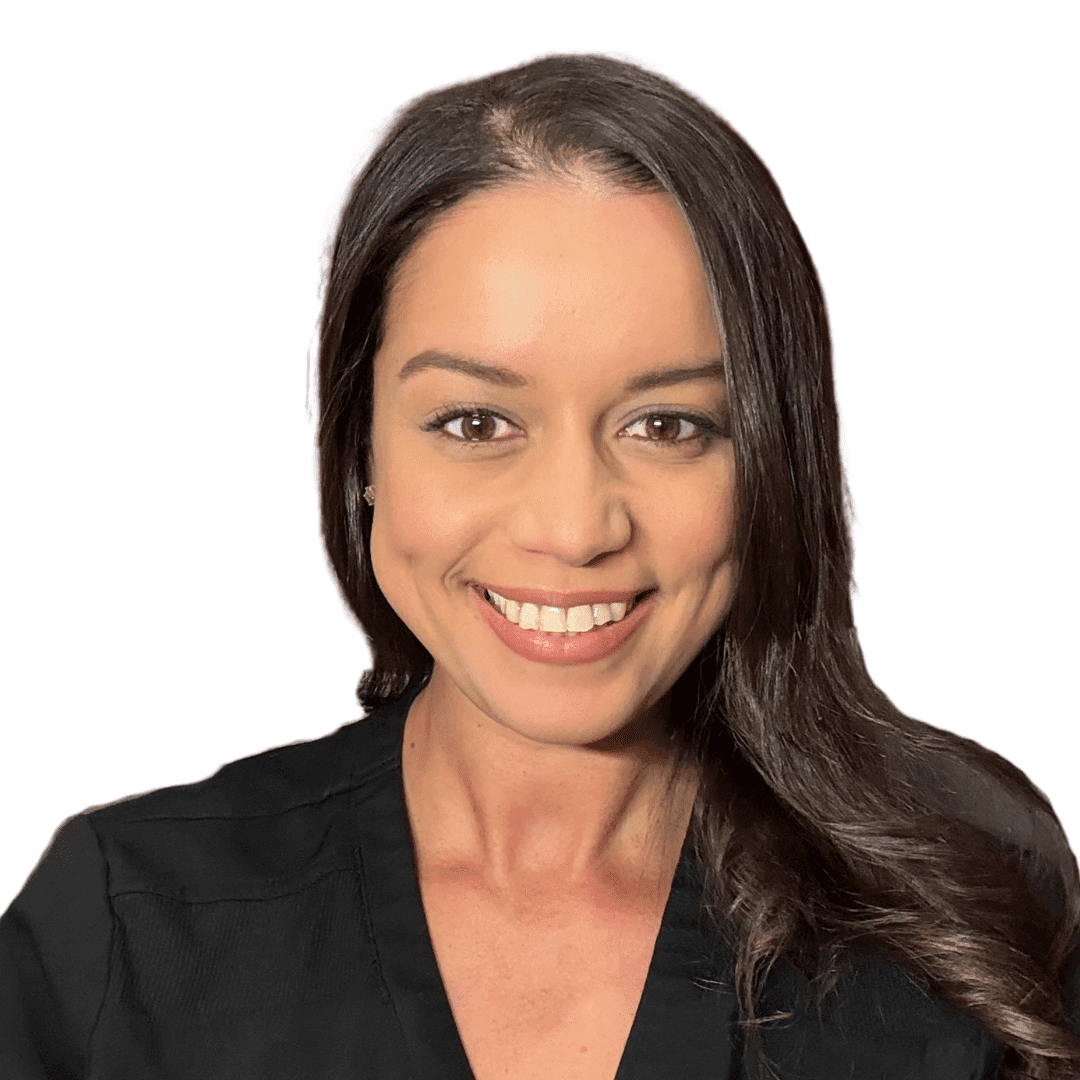 a woman smiling for the camera