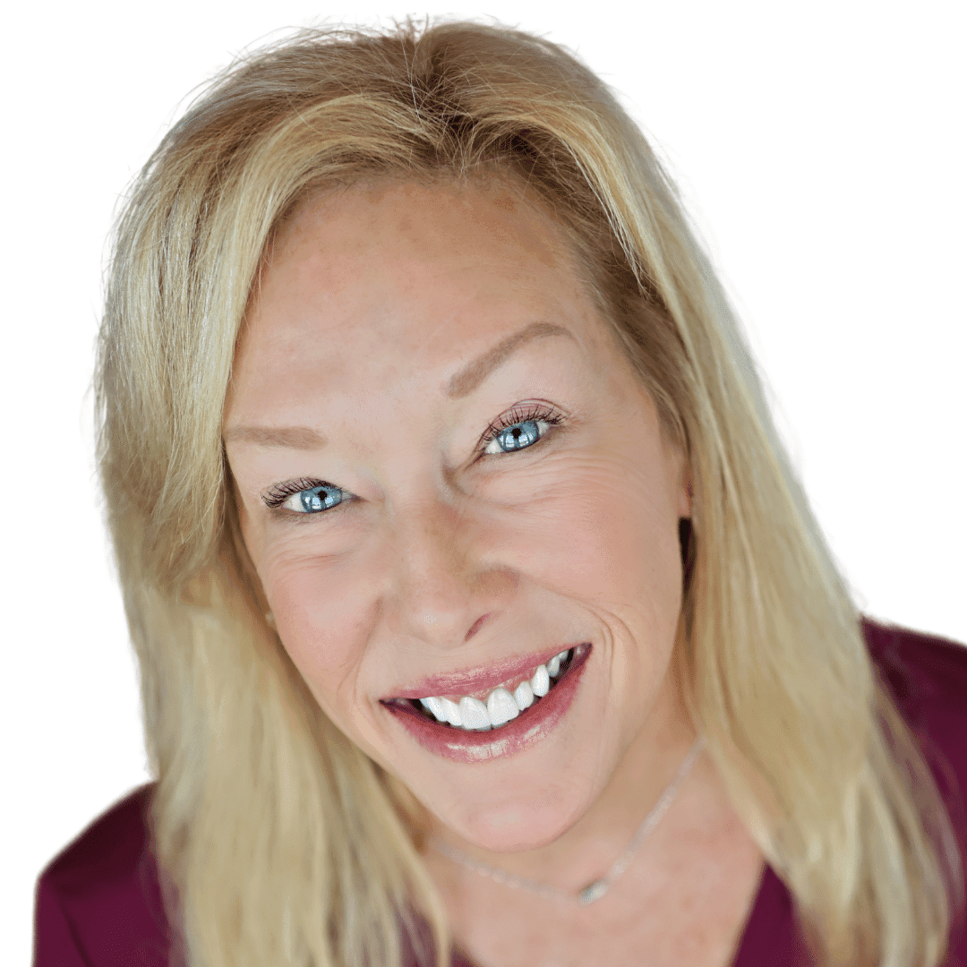 a woman smiling for the camera