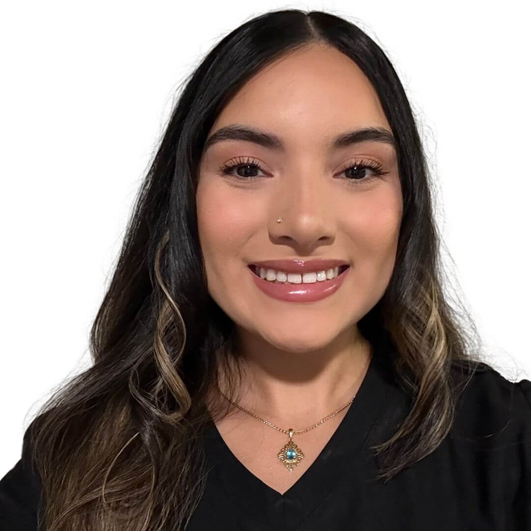 a woman smiling for the camera