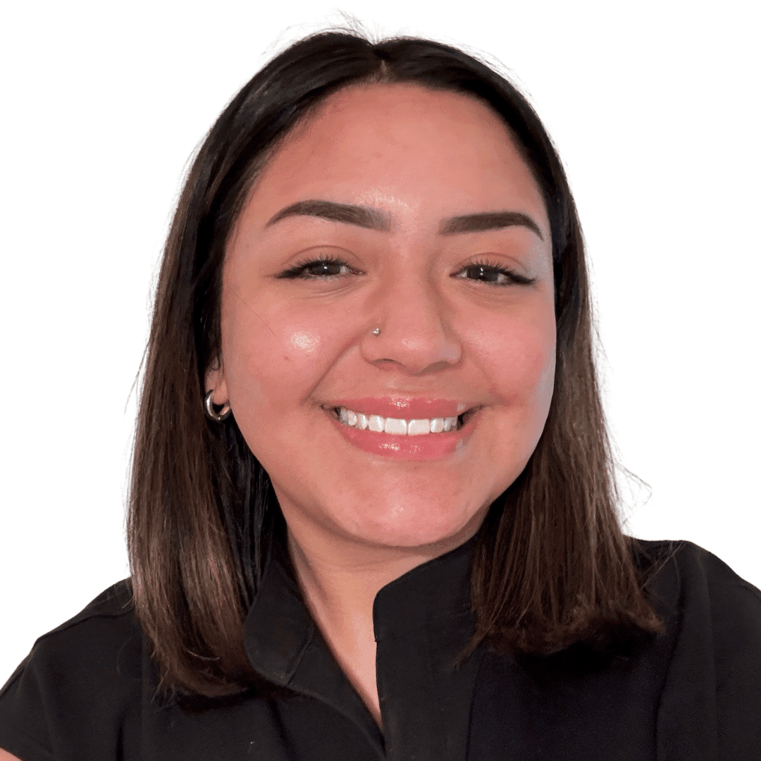 a woman smiling for the camera