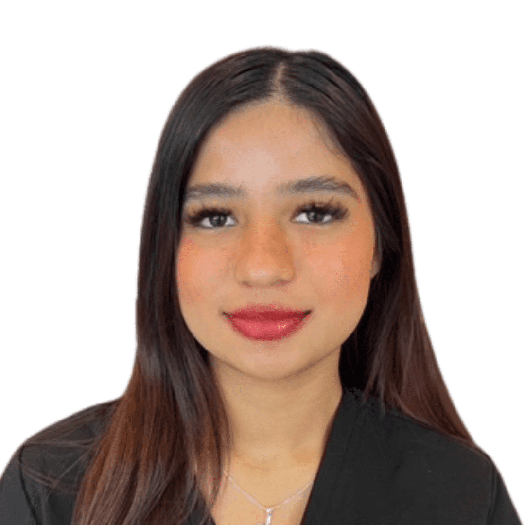 a woman smiling for the camera