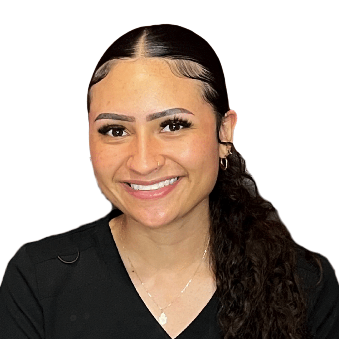 a woman smiling for the camera